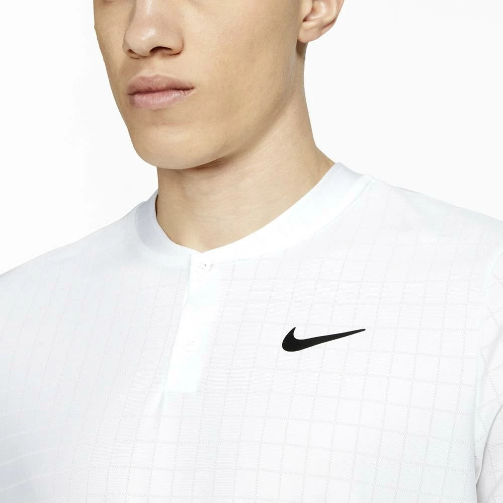 Nike Men's Advantage Henley Polo - White 4 Nike Men's Advantage Henley Polo - White - Image 4