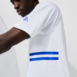 Lacoste Men's Novak Djokovic Ultra Dry Polo - White/Blue -Babolat shop 4 69520