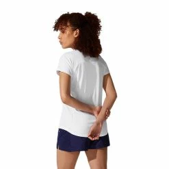 Asics Women's Short Sleeve Piping Tee - Brilliant White 8 Asics Women's Short Sleeve Piping Tee - Brilliant White -Babolat shop 4 70395