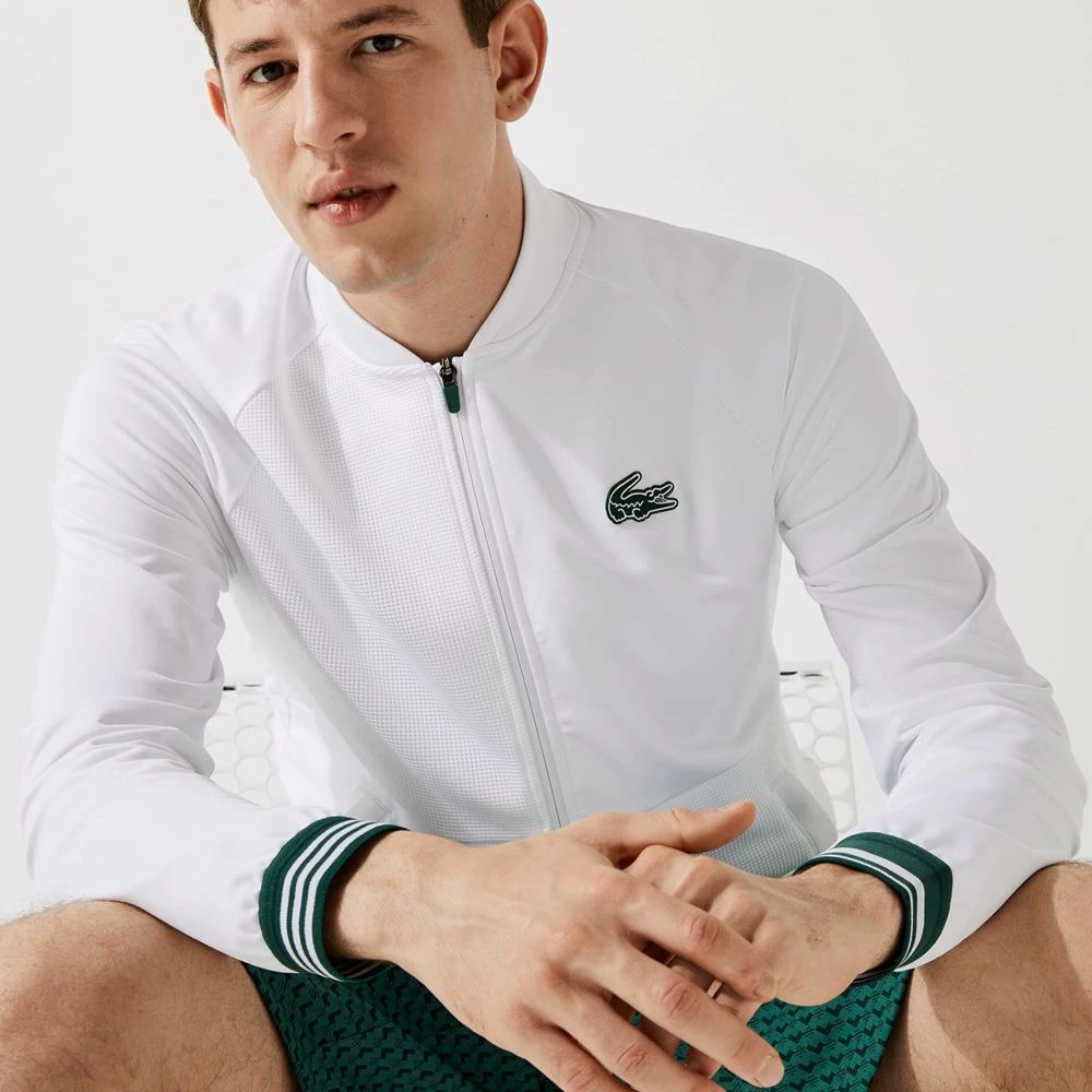 Lacoste Men's Sport Technical Zip Sweatshirt - White 4 Lacoste Men's Sport Technical Zip Sweatshirt - White - Image 4