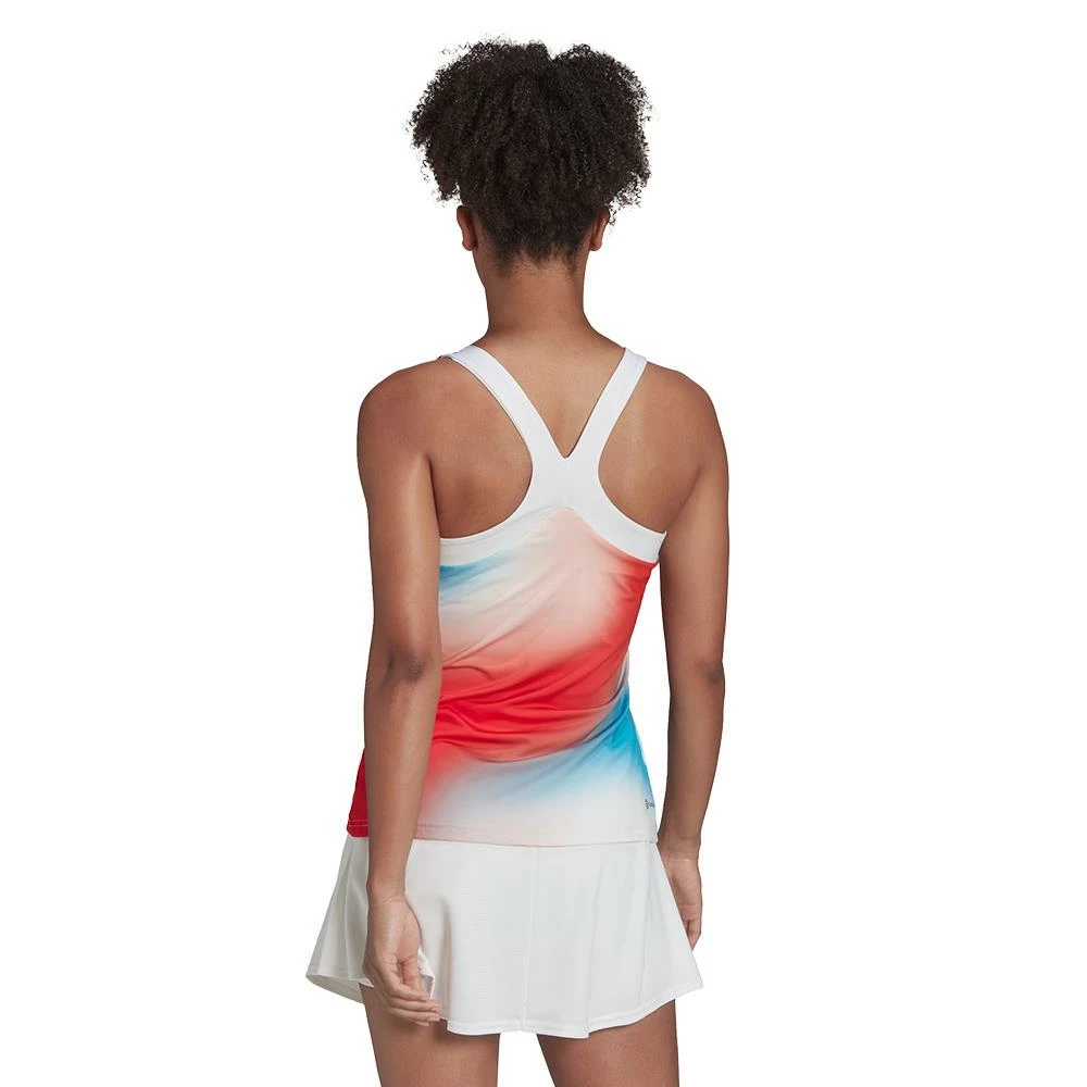 Adidas Women's Melbourne Tank - Vivid Red/Sky Rush 4 Adidas Women's Melbourne Tank - Vivid Red/Sky Rush - Image 4