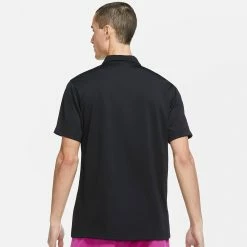 Nike Men's DriFit Solid Polo - Black -Babolat shop 4 75910
