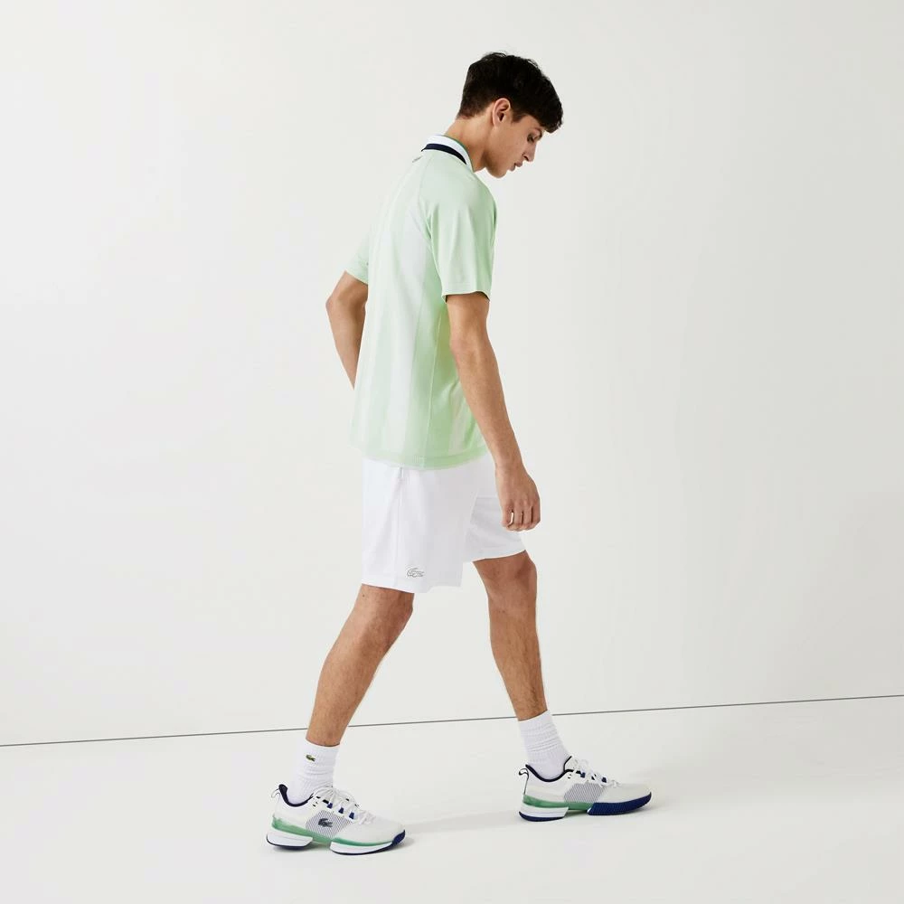 Lacoste Men's Sport Seamless Jacquard Polo - Green/White 4 Lacoste Men's Sport Seamless Jacquard Polo - Green/White - Image 4