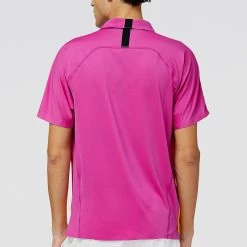 New Balance Men's Tournament Polo - Magenta Pop -Babolat shop 4 76564