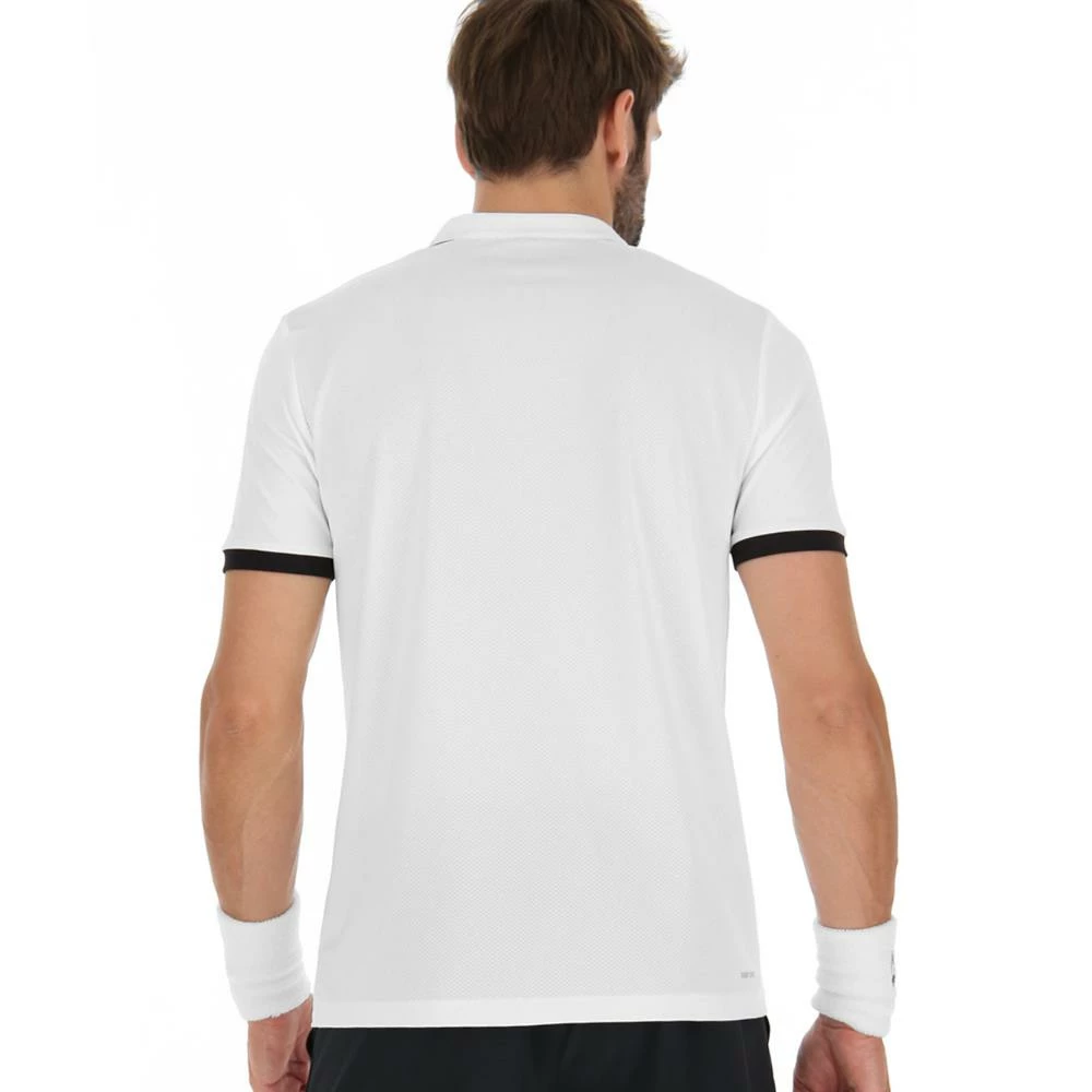 Lotto Men's Top IV Polo - Bright White/All Black 4 Lotto Men's Top IV Polo - Bright White/All Black - Image 4