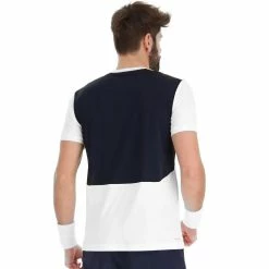 Lotto Men's Top IV Tee - Bright White/Navy Blue -Babolat shop 4 77714