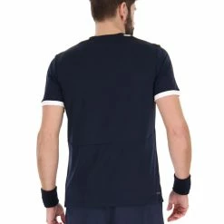Lotto Men's Top IV Tee - Navy Blue/Bright White -Babolat shop 4 77971