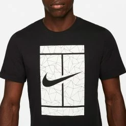 Nike Men's Seasonal Court Tee - Black/White 8 Nike Men's Seasonal Court Tee - Black/White -Babolat shop 4 78512