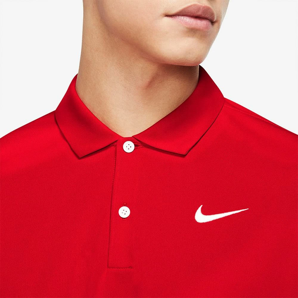 Nike Men's DriFit Solid Polo - University Red 4 Nike Men's DriFit Solid Polo - University Red - Image 4