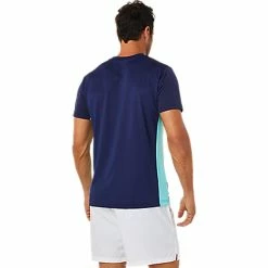 Asics Men's Court Graphic SS Shirt - Brilliant White 5 Asics Men's Court Graphic SS Shirt - Brilliant White -Babolat shop 4 79398