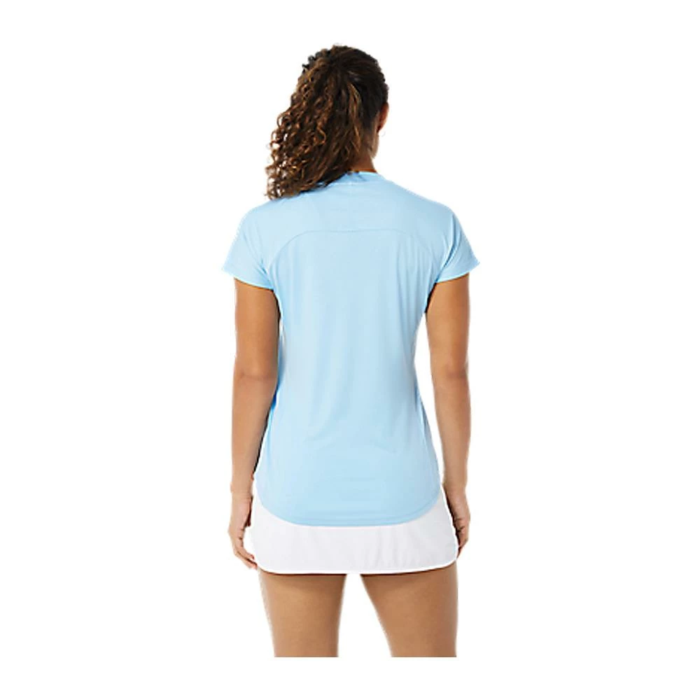 Asics Women's Court Piping Shirt - Arctic Blue 4 Asics Women's Court Piping Shirt - Arctic Blue - Image 4