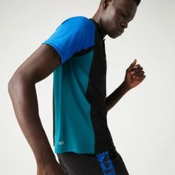 Lacoste Men's Sport Thermo Pique Polo - Black/Blue 7 Lacoste Men's Sport Thermo Pique Polo - Black/Blue -Babolat shop 4 80027