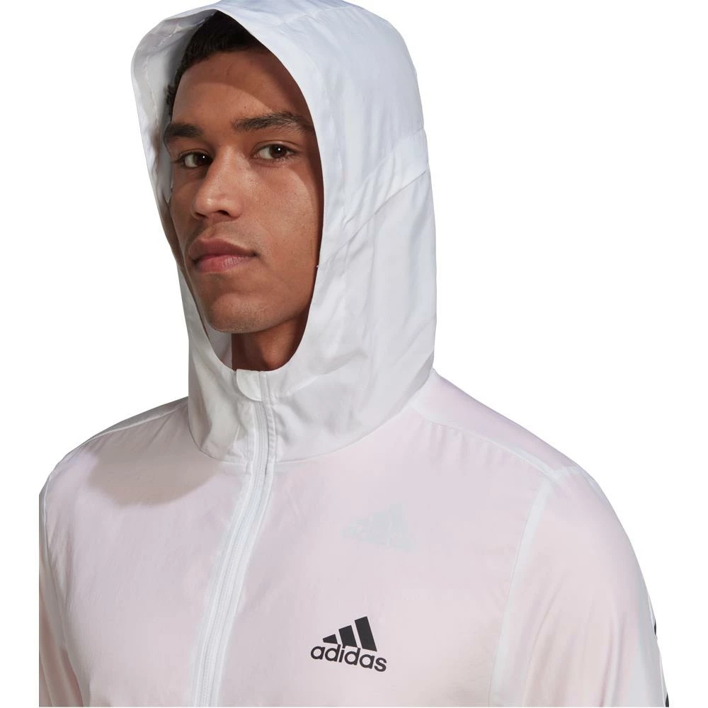 Adidas Run Icons 3-Stripes Jacket - White 4 Adidas Run Icons 3-Stripes Jacket - White - Image 4