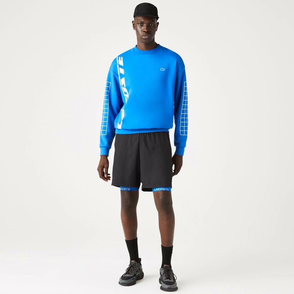 Lacoste Men's Sport 2 In 1 Shorts - Black/Blue 4 Lacoste Men's Sport 2 In 1 Shorts - Black/Blue - Image 4