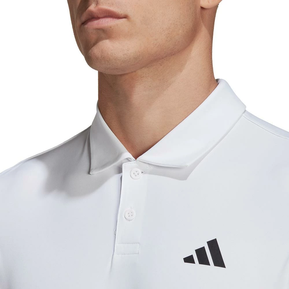 Adidas Men's Club 3 Stripe Polo - White 4 Adidas Men's Club 3 Stripe Polo - White - Image 4