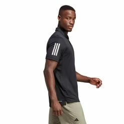 Adidas Men's Club 3 Stripe Polo - Black 8 Adidas Men's Club 3 Stripe Polo - Black -Babolat shop 4 82333