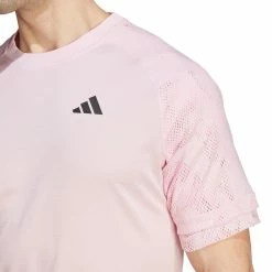 Adidas Men's Melbourne Raglan Tee - Clear Pink -Babolat shop 4 82343