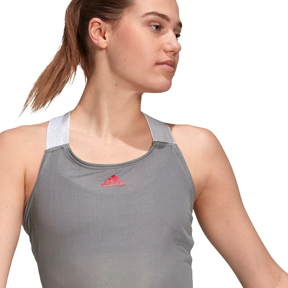 Adidas Women's Primeblue Y Tank - Silver 5 Adidas Women's Primeblue Y Tank - Silver - Image 5