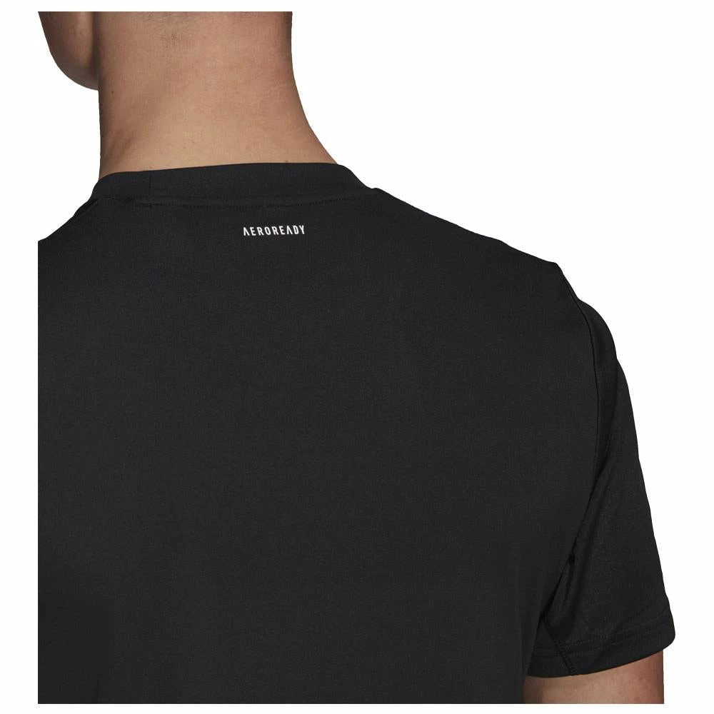 Adidas Men's Club 3 Stripes Tee - Black 5 Adidas Men's Club 3 Stripes Tee - Black - Image 5