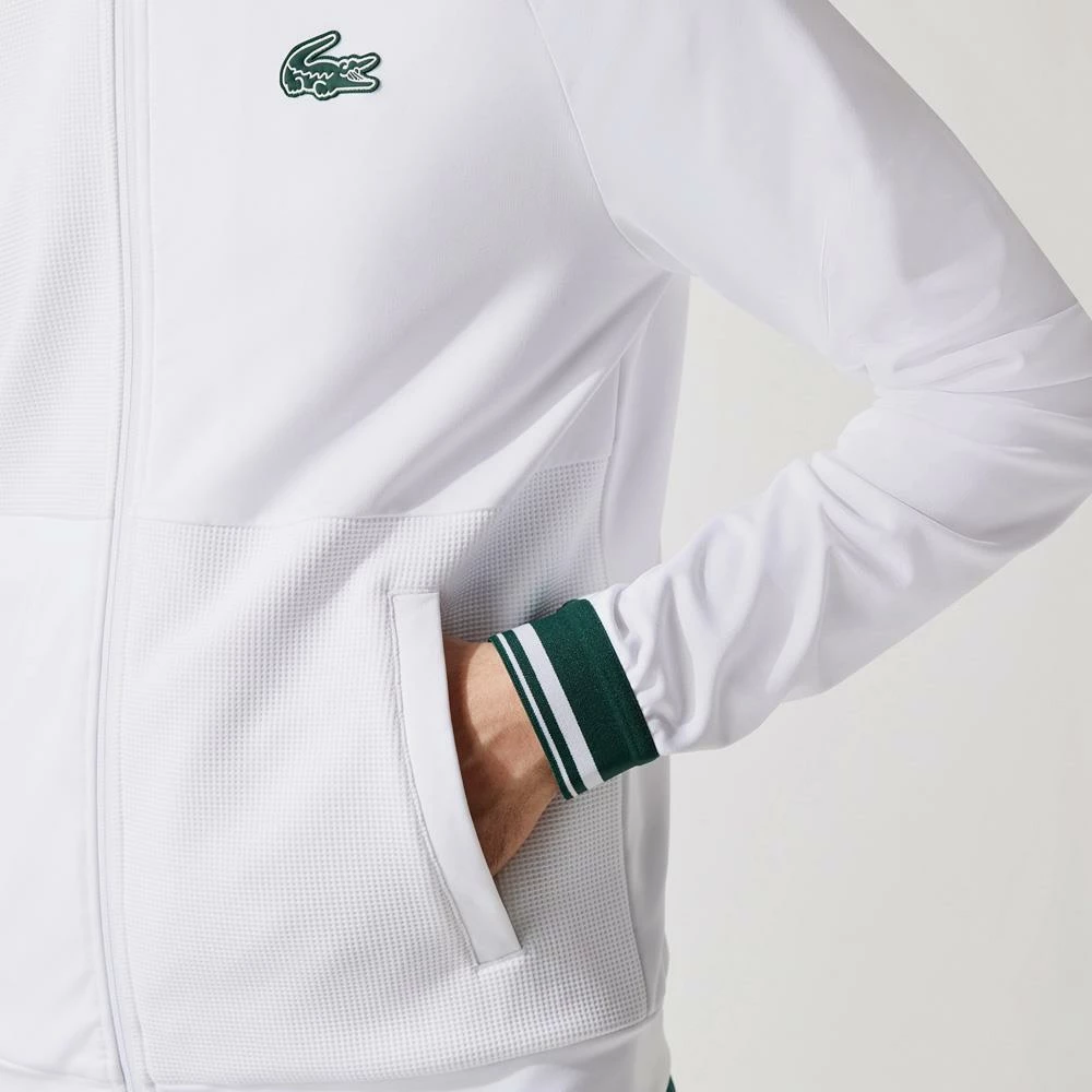 Lacoste Men's Sport Technical Zip Sweatshirt - White 5 Lacoste Men's Sport Technical Zip Sweatshirt - White - Image 5