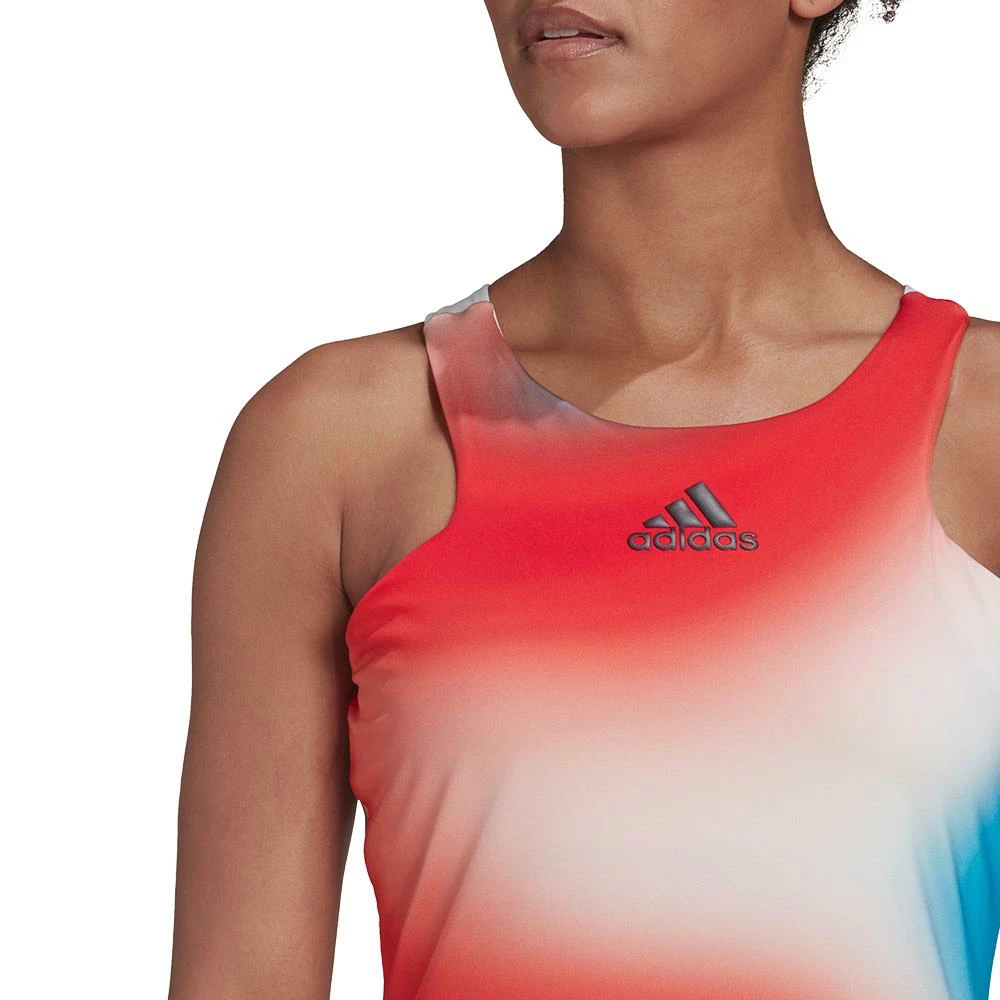 Adidas Women's Melbourne Tank - Vivid Red/Sky Rush 5 Adidas Women's Melbourne Tank - Vivid Red/Sky Rush - Image 5