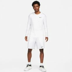 Nike Men's Advantage 1/2 Zip Longsleeve - White 9 Nike Men's Advantage 1/2 Zip Longsleeve - White -Babolat shop 5 75485