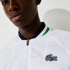 Lacoste Men's Sport Light Teddy Jacket - White/Navy Blue 10 Lacoste Men's Sport Light Teddy Jacket - White/Navy Blue -Babolat shop 5 76466