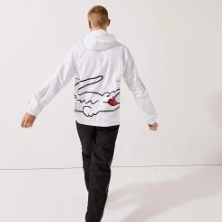 Lacoste Men's Sport Crocodile Tracksuit - White/Black -Babolat shop 5 76474