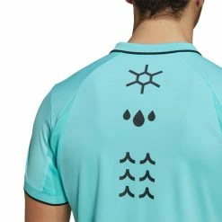 Adidas Men's Paris Freelift Polo - Pulse Aqua/Black 10 Adidas Men's Paris Freelift Polo - Pulse Aqua/Black -Babolat shop 5 77371