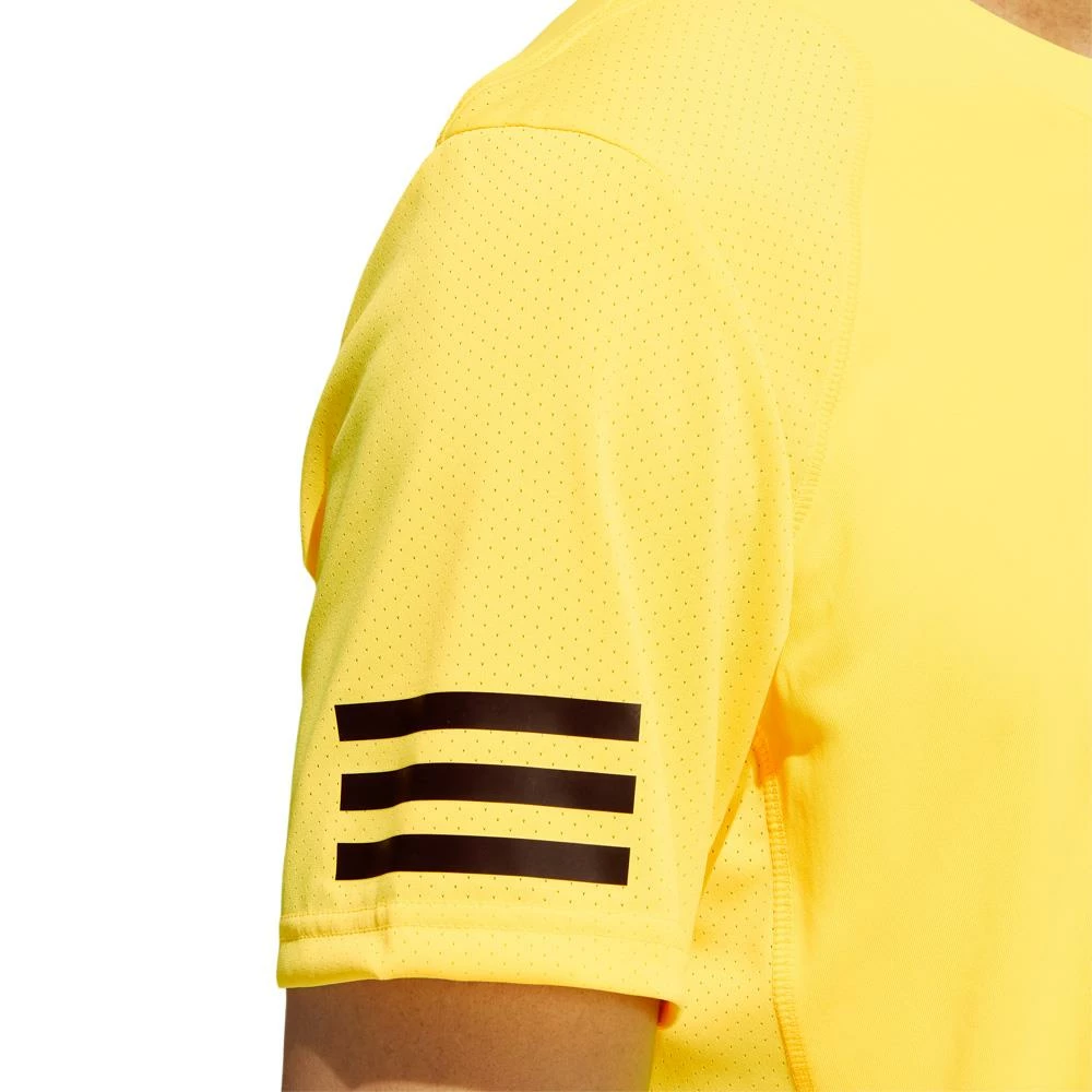 Adidas Men's Club 3-Stripes Tee - Beam Yellow 5 Adidas Men's Club 3-Stripes Tee - Beam Yellow - Image 5