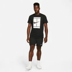 Nike Men's Seasonal Court Tee - Black/White 9 Nike Men's Seasonal Court Tee - Black/White -Babolat shop 5 78512