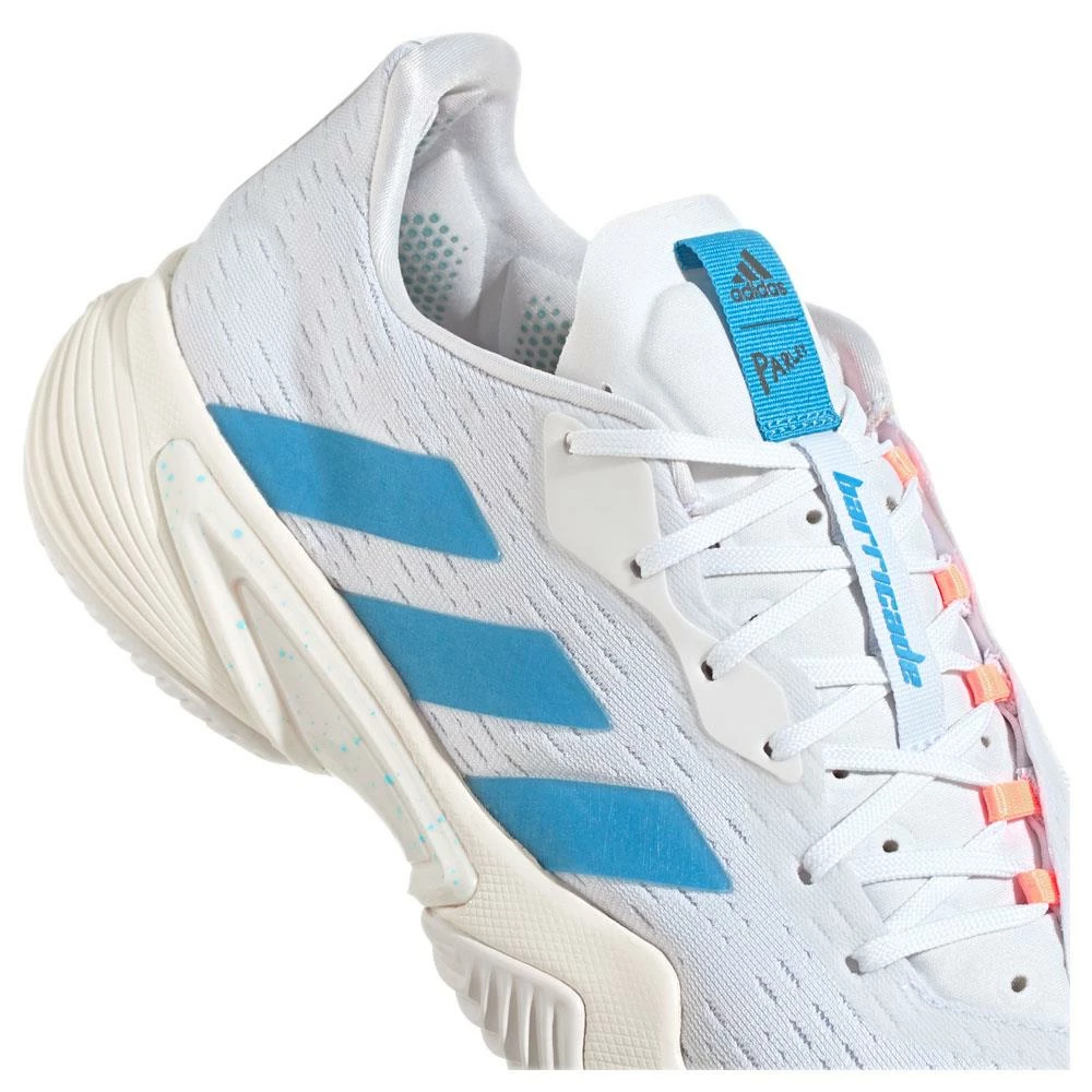 Adidas Men's Barricade - Parley - Cloud White/Blue Pulse 5 Adidas Men's Barricade - Parley - Cloud White/Blue Pulse - Image 5