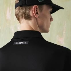 Lacoste Men's Sport Colour Block Pique Polo - Black/Blue -Babolat shop 5 81081