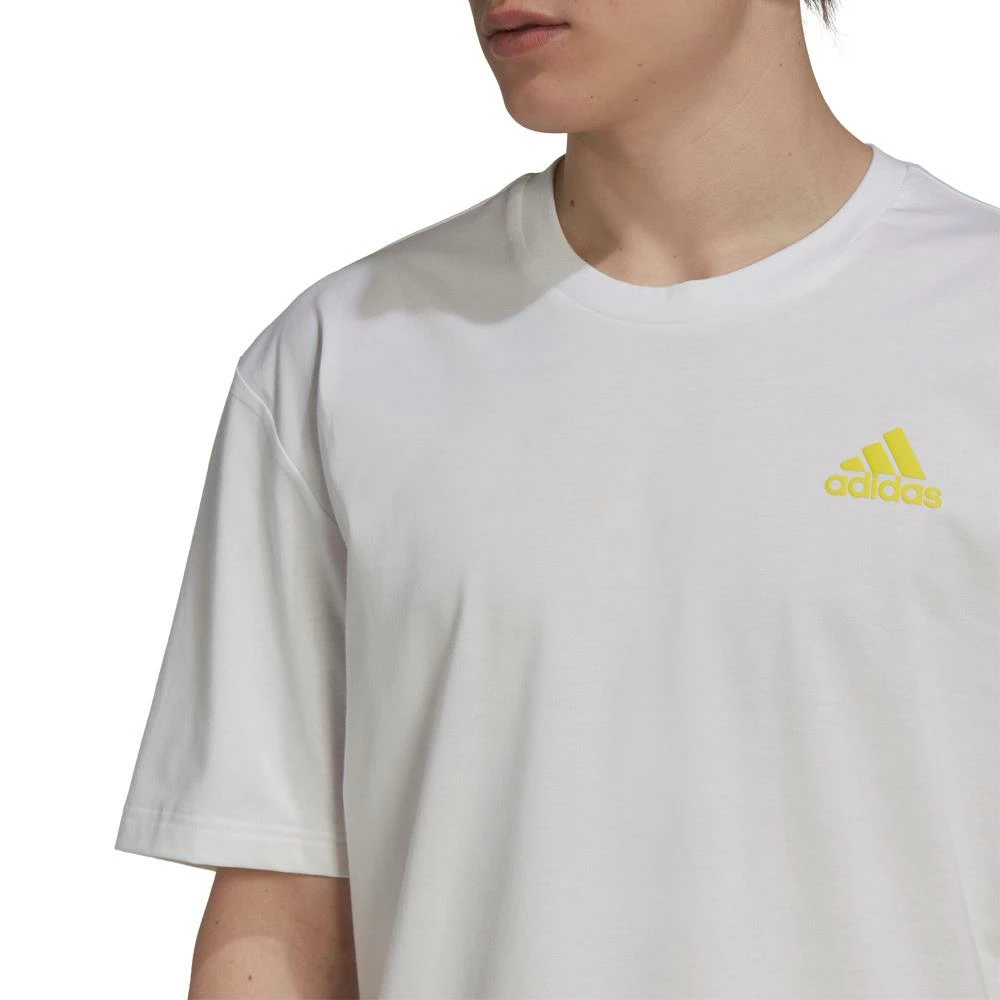 Adidas Men's Clubhouse Ballin' Tee - White 5 Adidas Men's Clubhouse Ballin' Tee - White - Image 5