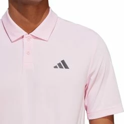 Adidas Men's Club 3 Stripe Polo - Clear Pink 9 Adidas Men's Club 3 Stripe Polo - Clear Pink -Babolat shop 5 82338