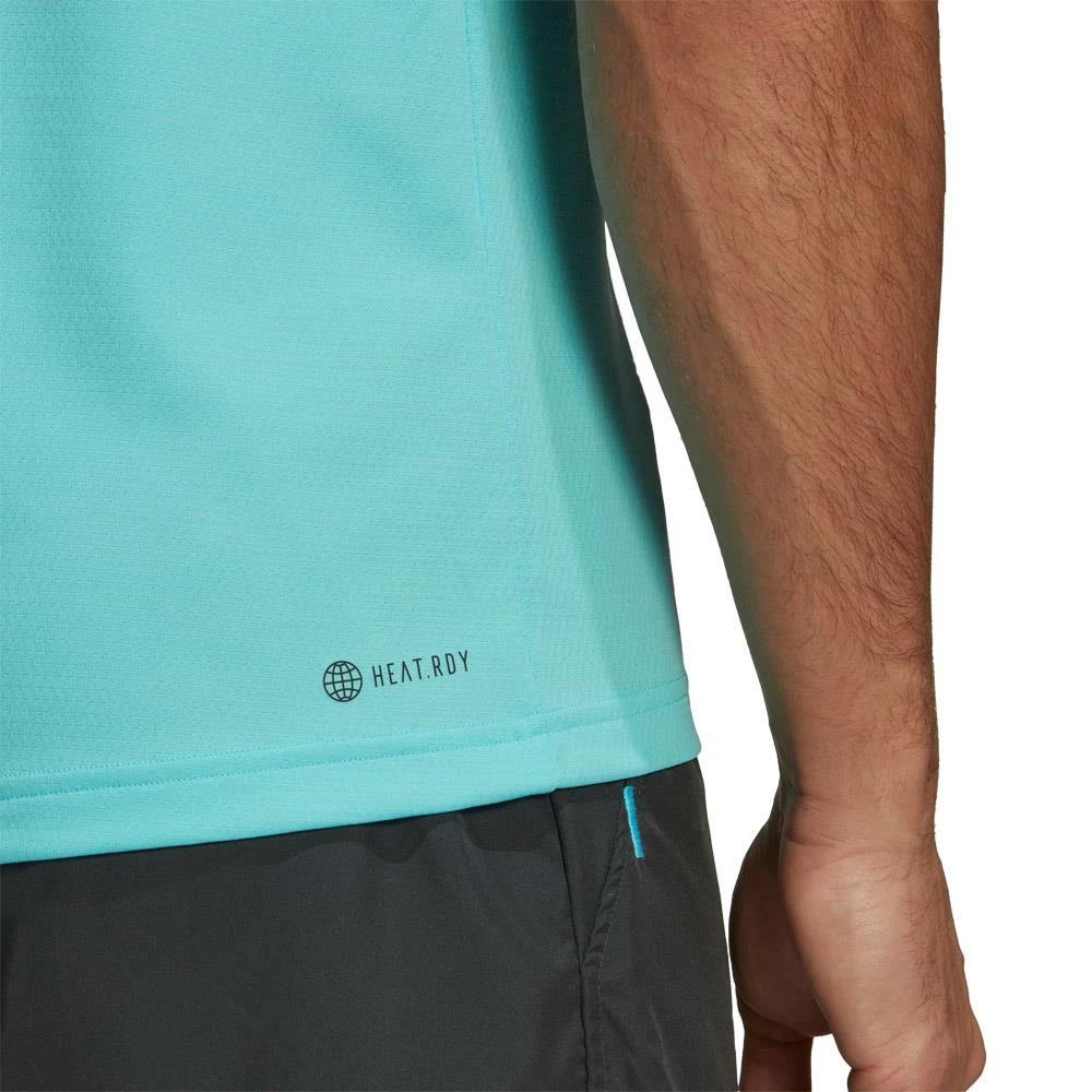 Adidas Men's Paris Freelift Polo - Pulse Aqua/Black 6 Adidas Men's Paris Freelift Polo - Pulse Aqua/Black - Image 6