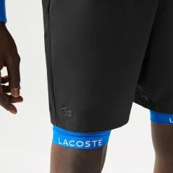 Lacoste Men's Sport 2 In 1 Shorts - Black/Blue 12 Lacoste Men's Sport 2 In 1 Shorts - Black/Blue -Babolat shop 6 80763