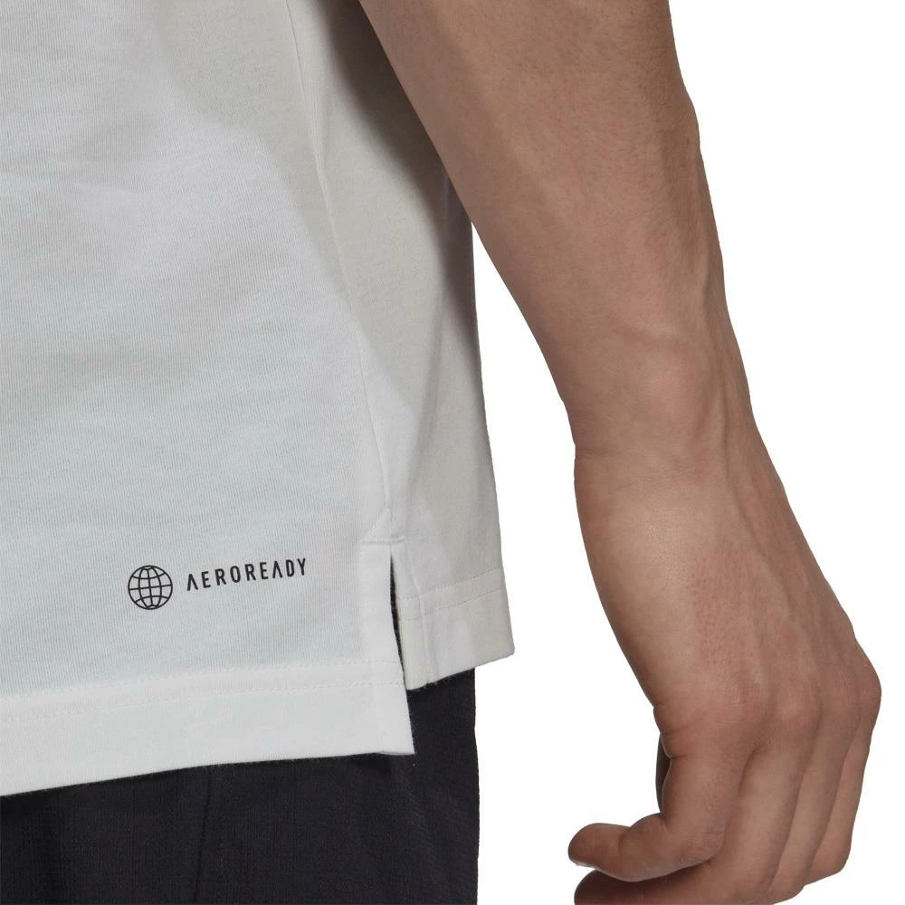 Adidas Men's Clubhouse Ballin' Tee - White 6 Adidas Men's Clubhouse Ballin' Tee - White - Image 6