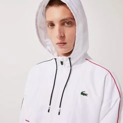 Lacoste Men's Sport Crocodile Tracksuit - White/Black -Babolat shop 7 76474