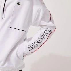 Lacoste Men's Sport Crocodile Tracksuit - White/Black -Babolat shop 9 76474