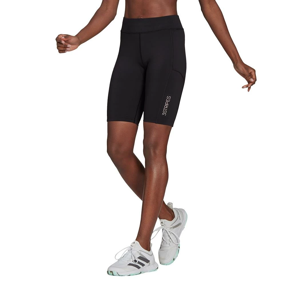 Adidas Women's Club Tight Shorts - Black 3 Adidas Women's Club Tight Shorts - Black - Image 3