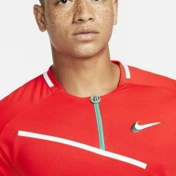 Nike Men's Slam Melbourne Polo - Habanero Red/White 6 Nike Men's Slam Melbourne Polo - Habanero Red/White -Babolat shop f75046