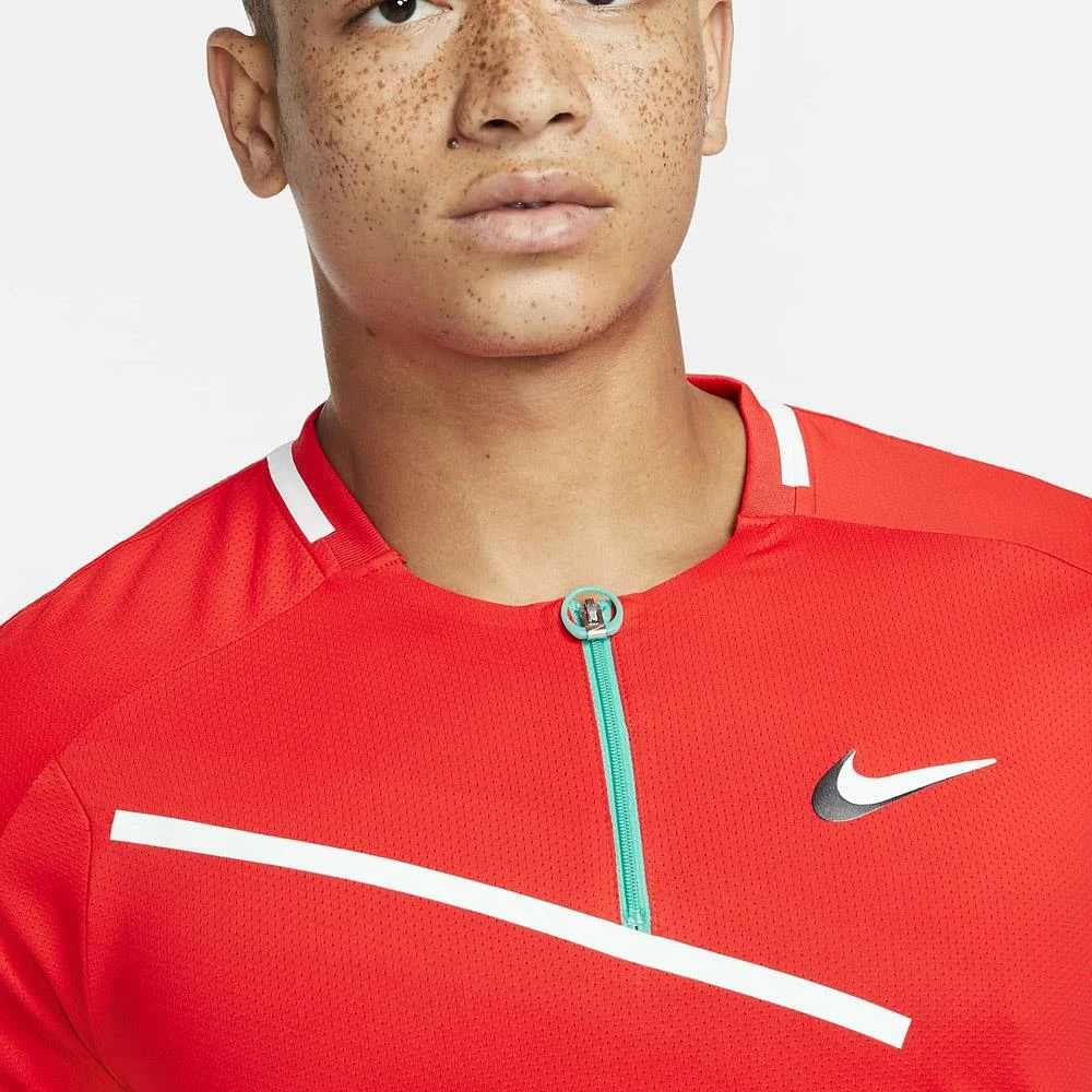 Nike Men's Slam Melbourne Polo - Habanero Red/White 3 Nike Men's Slam Melbourne Polo - Habanero Red/White - Image 3