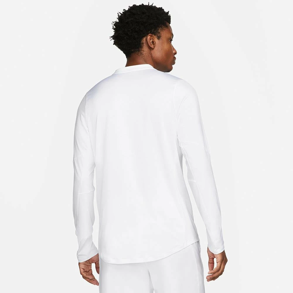 Nike Men's Advantage 1/2 Zip Longsleeve - White 3 Nike Men's Advantage 1/2 Zip Longsleeve - White - Image 3