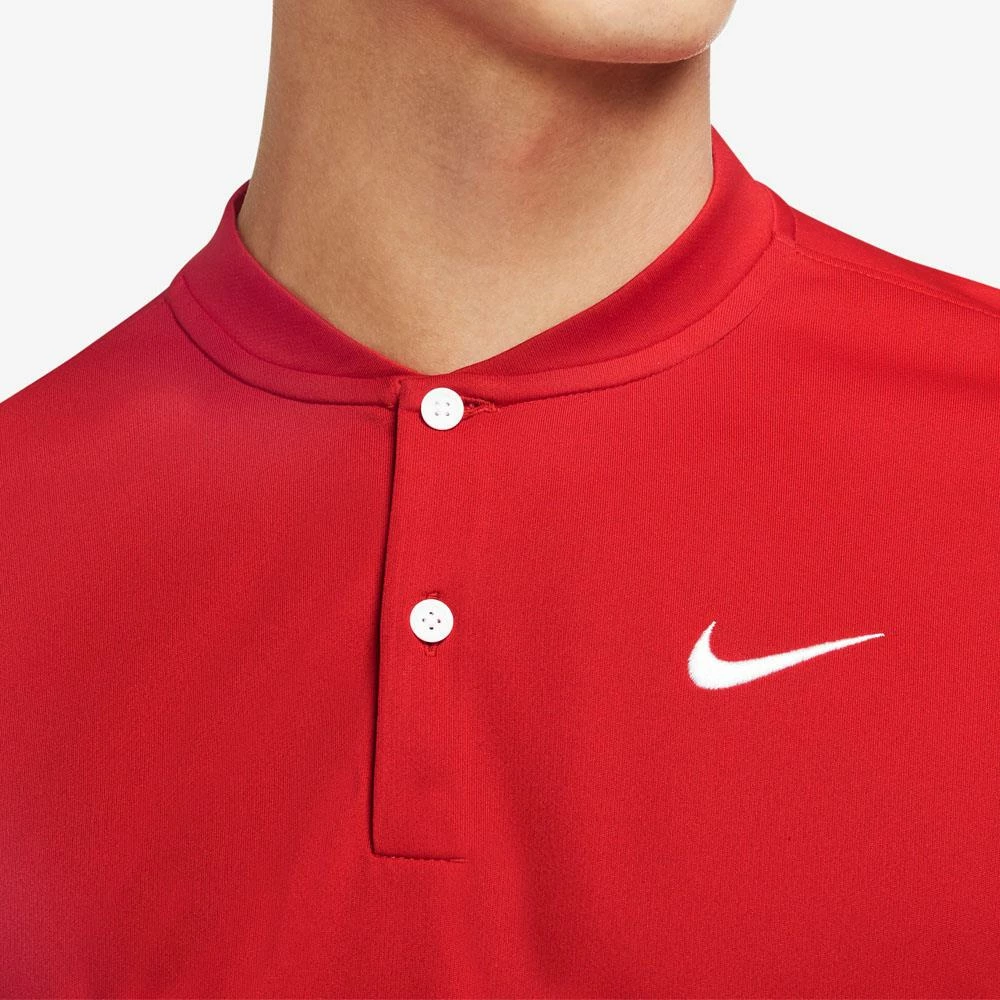 Nike Men's Blade Henley Polo - University Red/White 3 Nike Men's Blade Henley Polo - University Red/White - Image 3