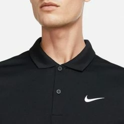 Nike Men's DriFit Solid Polo - Black -Babolat shop f75910