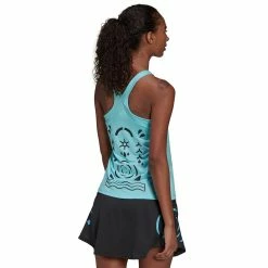 Adidas Women's Y Tank - Pulse Aqua 7 Adidas Women's Y Tank - Pulse Aqua -Babolat shop f76170
