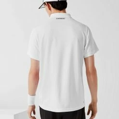 Lacoste Men's Sport Colourblock Pique Polo - White/Black -Babolat shop f76375