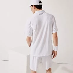 Lacoste Men's Sport Seamless Jacquard Polo - White 7 Lacoste Men's Sport Seamless Jacquard Polo - White -Babolat shop f76447