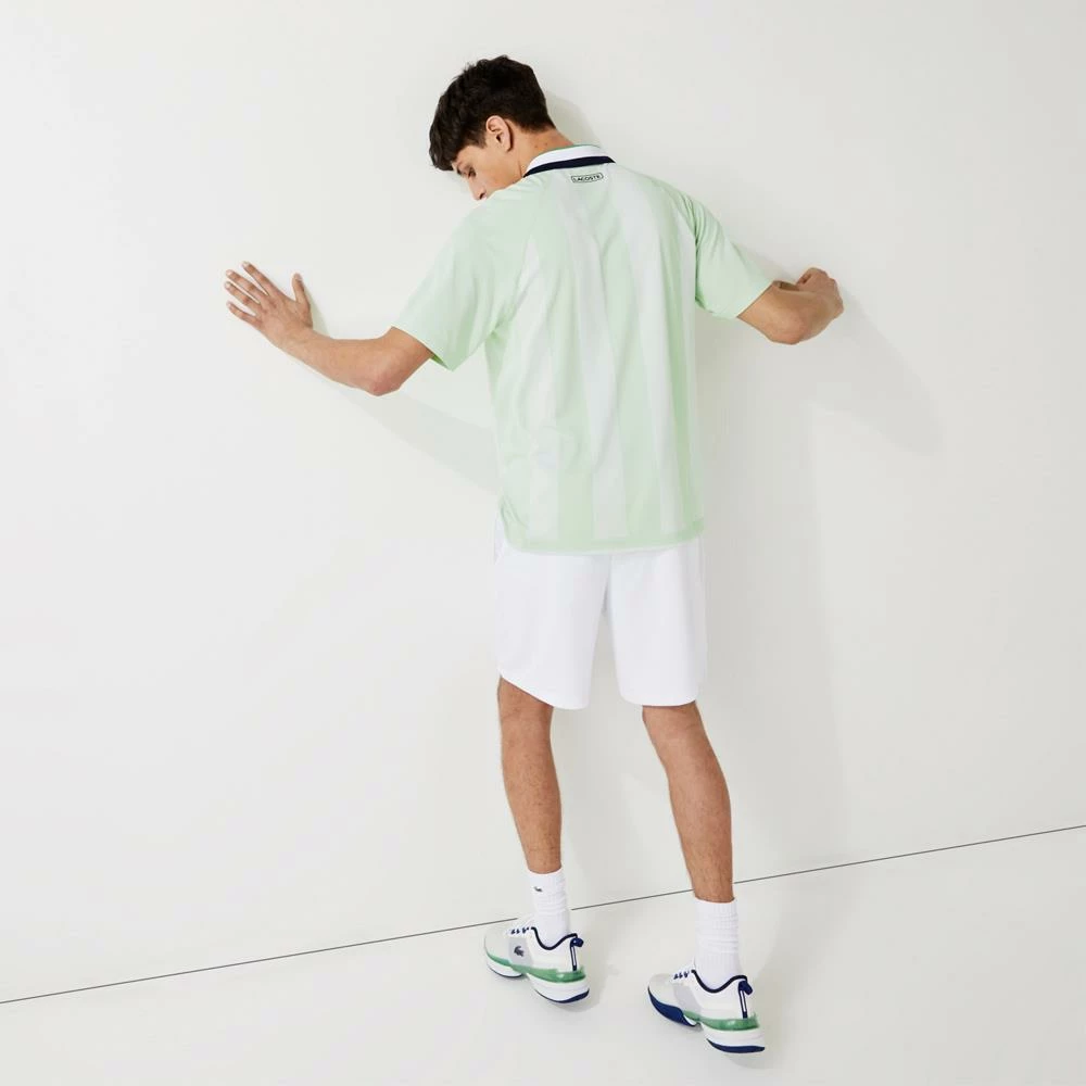 Lacoste Men's Sport Seamless Jacquard Polo - Green/White 3 Lacoste Men's Sport Seamless Jacquard Polo - Green/White - Image 3